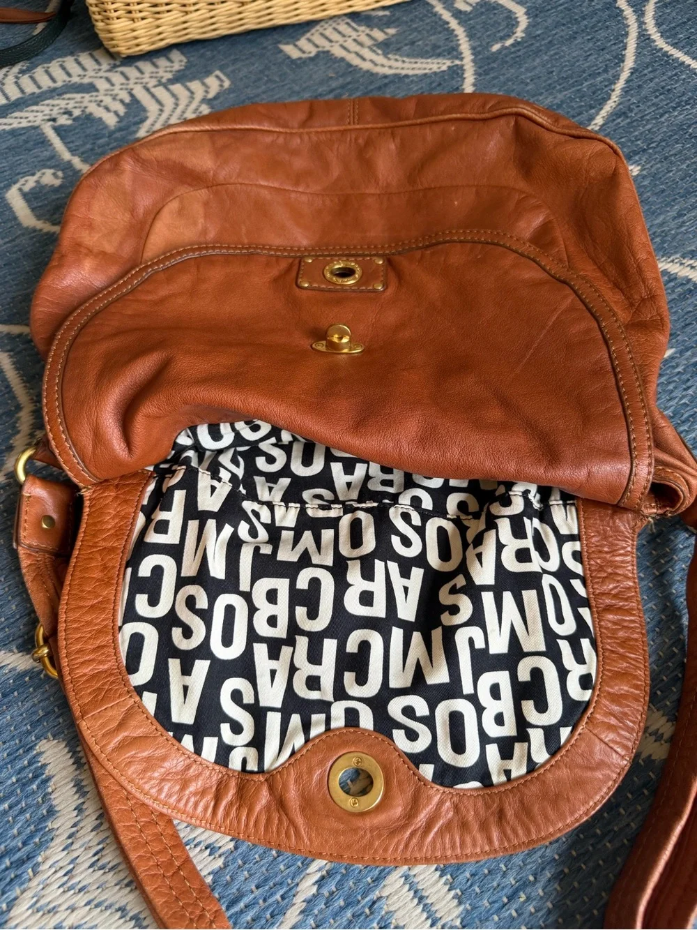Marc by Marc Jacobs Cognac Brown Leather Crossbody Shoulder Bag